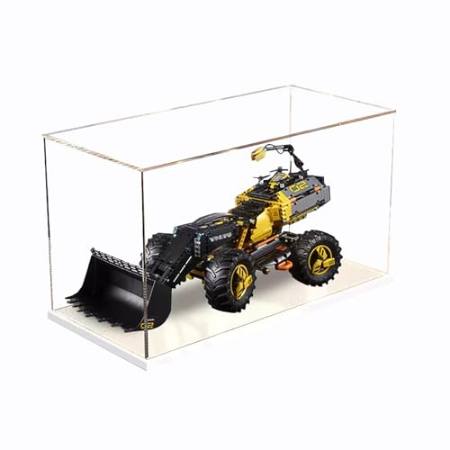 Figures Display Box for LEGO 42081 Whevl Loaader Acrylic Dustproof Transparent Custom Display Case No Model white3mm