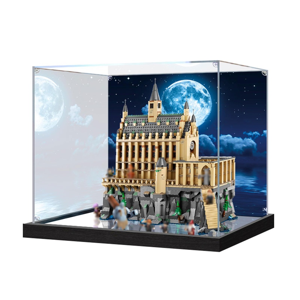 Durable Acrylic Display Case for Lego 76435 Large Building Blocks Toy Dustproof BoxDisplay Cabinet Only Without Model Set With backgroundmirror