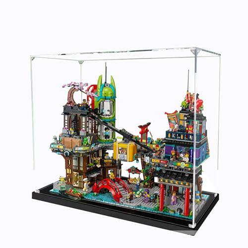 Figures Display Box for LEGO 71799 Urban View Acrylic Dustproof Transparent Display Case No Model snap fastener 3mm