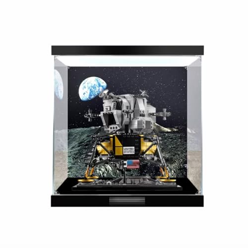 Figures Display Box for LEGO 10266 Ccreator Apoollo 11 Acrylic Dustproof Transparent Custom Display Case No Model basebackgroundlightbox