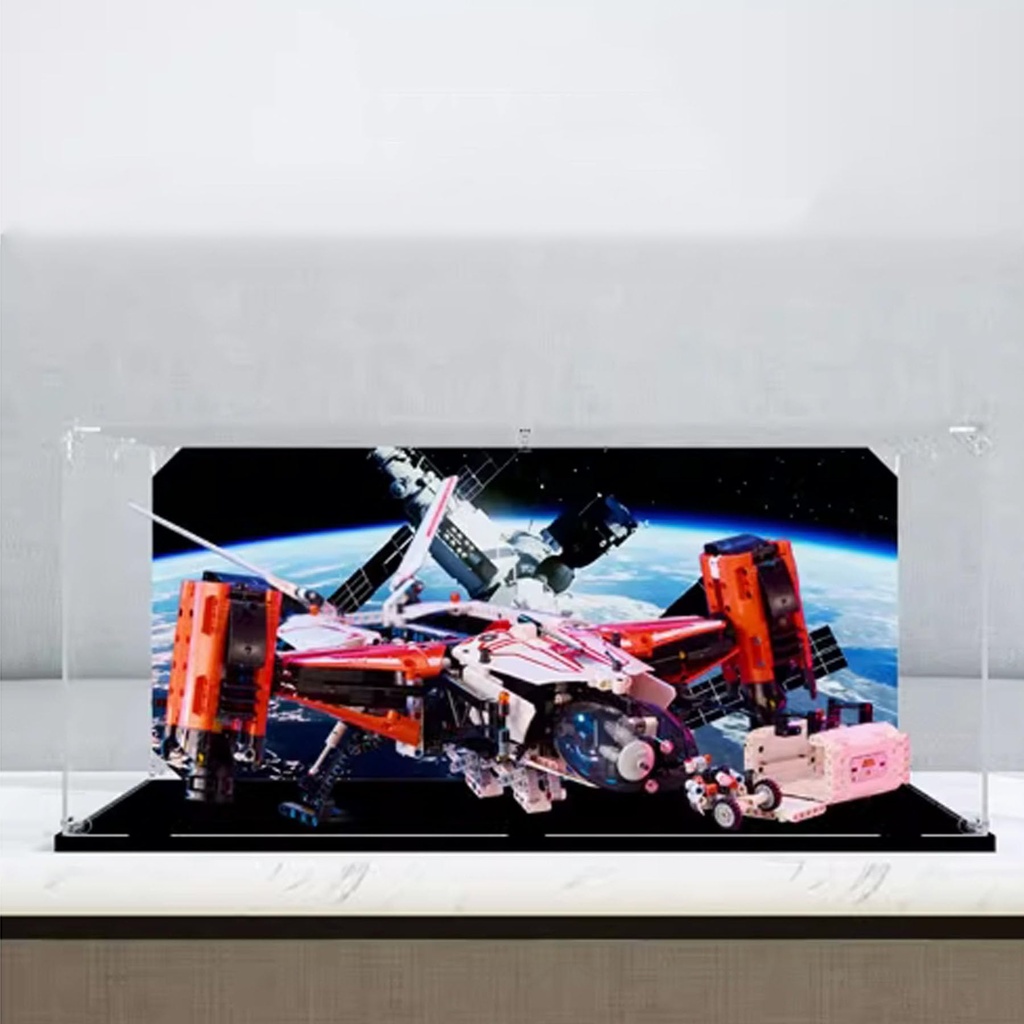 Clear Acrylic Display Box Compatible with Lego 42181 Spacecraft Model Dustproof Display Gifts Protect Decorations Collectibles Storage Organizer Box Only