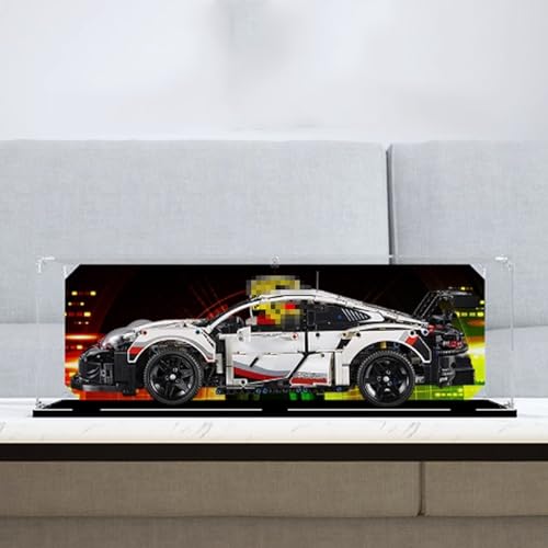 Transparent Acrylic Display Casefor Lego 42096 Roadster Model Clear BoxStorage BoxDisplay BoxCompatible with 42096 Model Display Box only Black Base