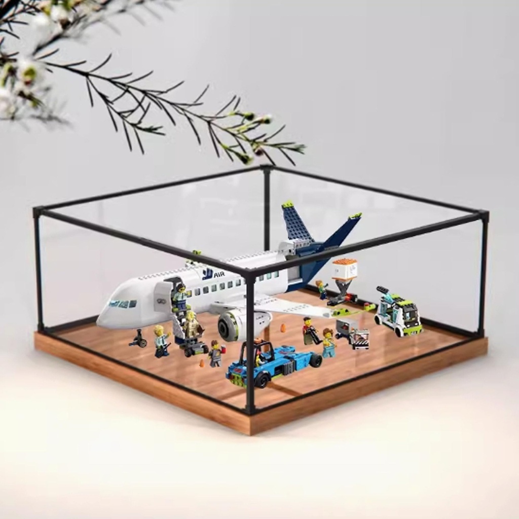 Acrylic Display Clear Collectors Box Compatible with Lego 60367 Passenger Aircraft Building Block Model Dust Storage Box Display Box Box Only Style 2
