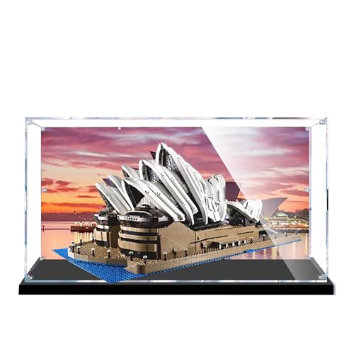 Acrylic Display Case for Lego 10234 Sydney Opera House Model 3mm Dustproof Display Box Display Case Compatible with Lego 10234 Model Not Included Background Build 3MM A