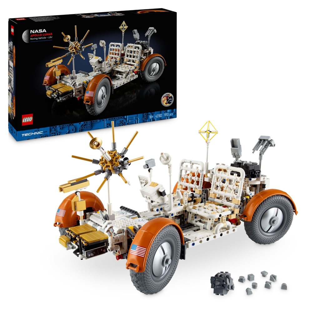 LEGO Technic NASA Apollo Lunar Roving Vehicle LRV Space Rover Model Kit for Adults to Build Collectible Home or Office Decor Set Gift for Men Women Him and Her 42182