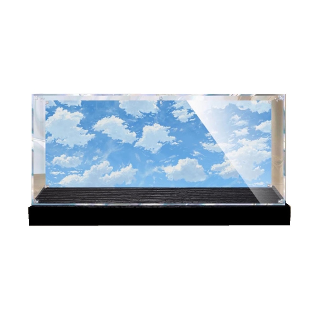 Transparent Acrylic Display Casefor Lego 60262 Passenger Aircraft Model Clear BoxStorage BoxDisplay BoxCompatible with 60262 Model Display Box only Back Sprayed Raised Base
