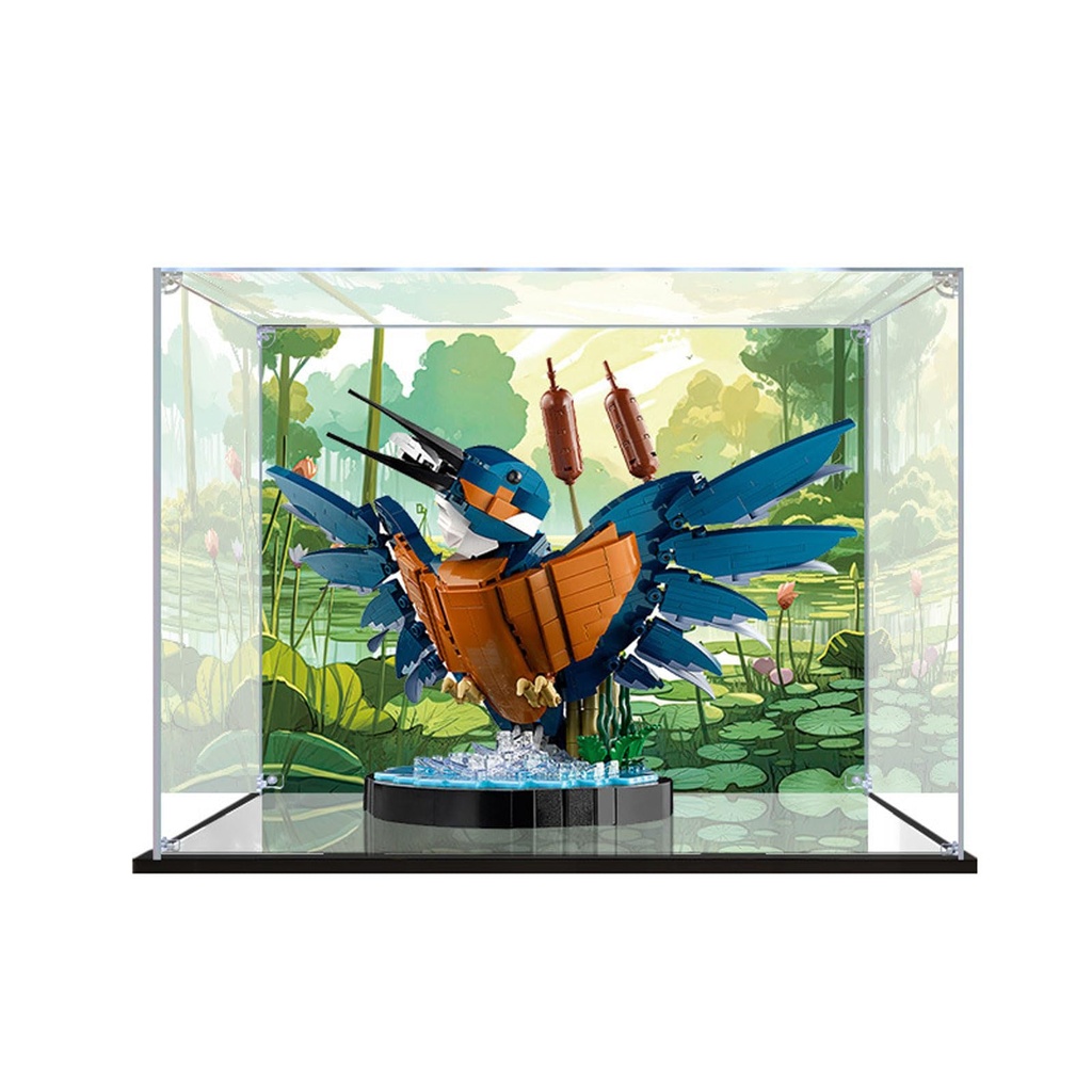 Highly Transparent Acrylic Display Case for Lego 10331 Icons Kingfishor Bird Set Customizable Background and SizeThe Model NOT Included With backgroundmirror