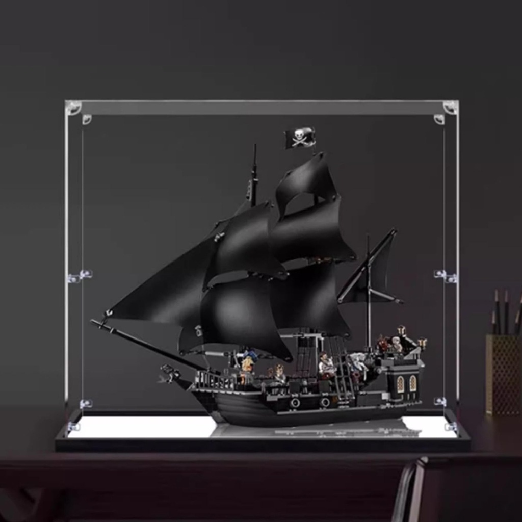 Acrylic Display Clear Collectors Box Compatible with Lego 4184 Pirate Ship Building Block Model Dust Storage Box Display Box Box Only 251 x 125 x 224 inches 3mm mirrors