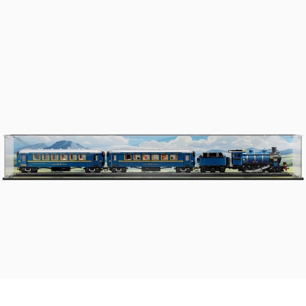 Acrylic Display case Compatible with Lego 21344 Orient Express Display Box kitdustproof UVResistant Transparent Display case Display case only kit not Included