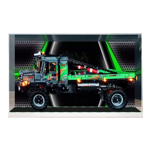 Acrylic Display Case Compatible with Lego 42129 Buggy Kit Dustproof Transparent Display Case Storage Case Display Case Only Painting on The Back
