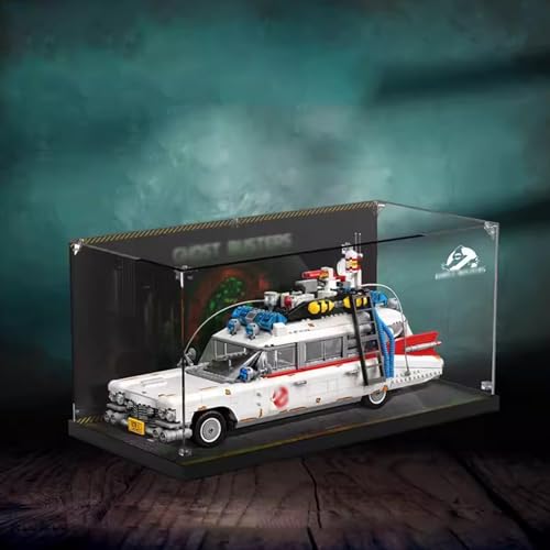 Acrylic Display Case Is Compatible with Lego 10274 Ghostbusterscar Building Kit Model Collectibles Dustproof Clear Display Box only Storage Box background C
