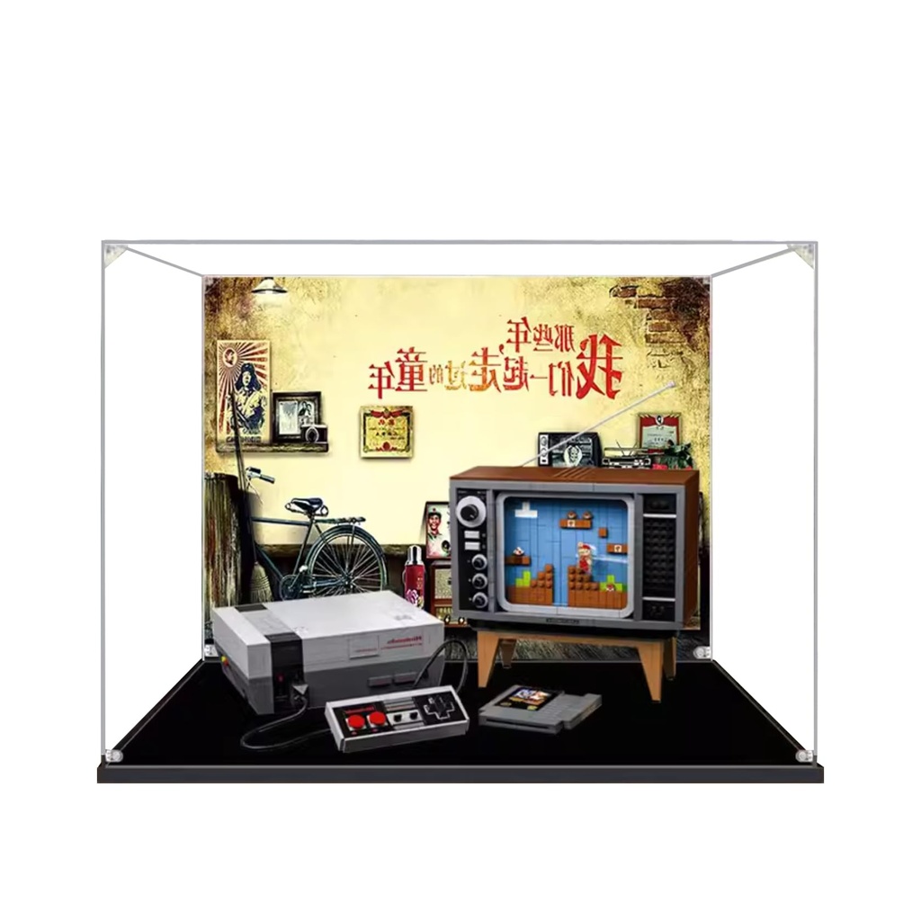 Display Case for Lego Entertainment System 71374 Dustproof UVProtected Custom Fit Showcase Gifts for Model Lovers Theme C553535cm