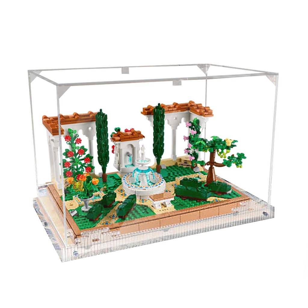 Acrylic Display Case for Lego 10359 Fountain Garden Model without LeGO Bricks
