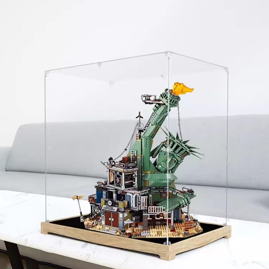 Acrylic Display Case for Lego 70840 Doomsday Castle Collapse Statue of LibertyDustproof Box Storage Box Transparent Box Display Box Compatible with Lego 70840Only Case No Model Option 2