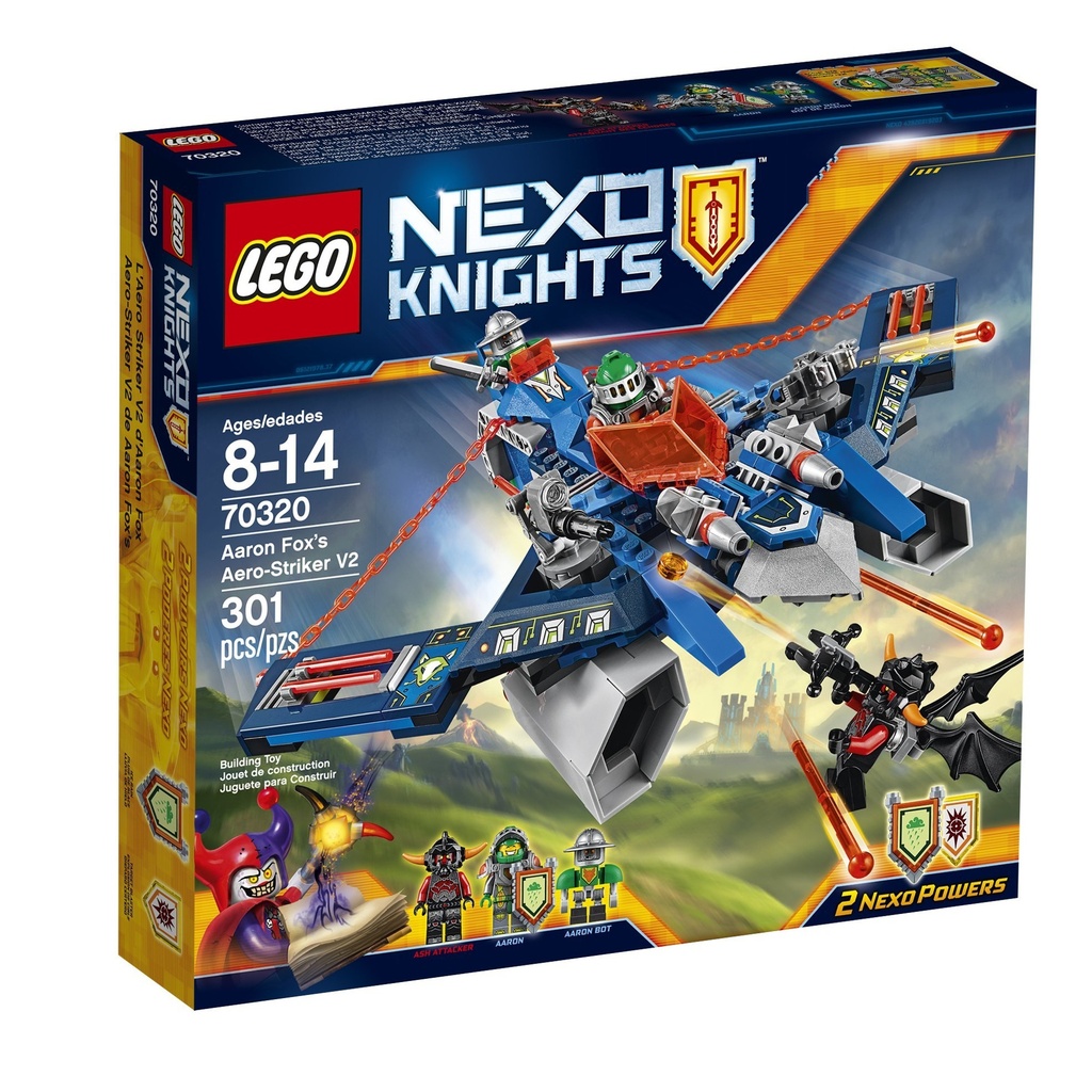 LEGO Nexo Knights 70320 Aaron Foxs AeroStriker V2 Building Kit 301 Piece by LEGO