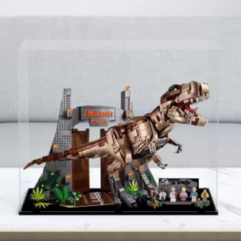 HAIWENFEIQI Acrylic Display Case for Lego 75936 Tyrannosaurus Rex Roar Dustproof Display Box Compatible LegoModel Showcase Gift NOT Included The Model