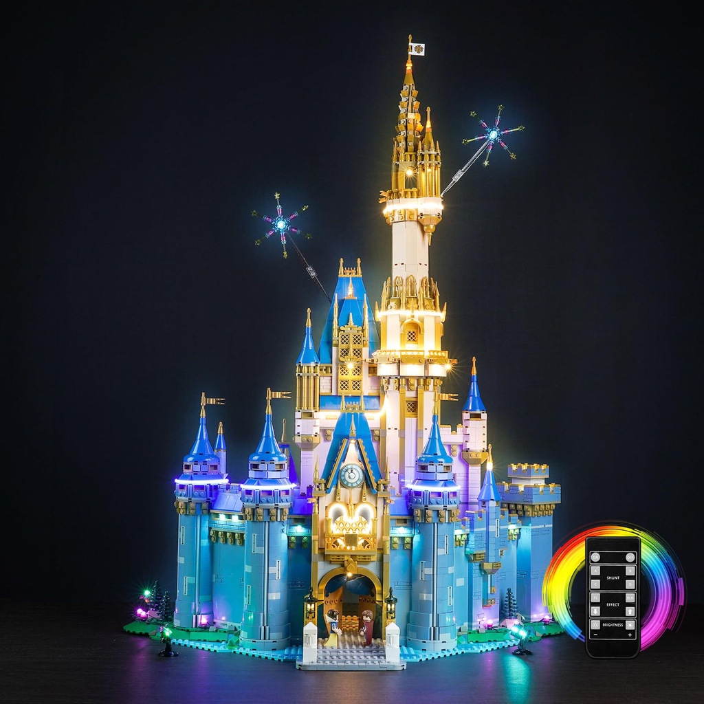 Led Light Kit for Lego Disney Castle Lighting Set for Lego 43222 Disney Castle Not Include Models Just Light Set Remote Control Version