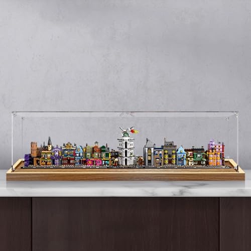 Acrylic Display Case Compatible with Lego 76444 Mini Diagon Alley Model Set Dustproof Transparent Display Case Storage Box Display Case Only 3mm