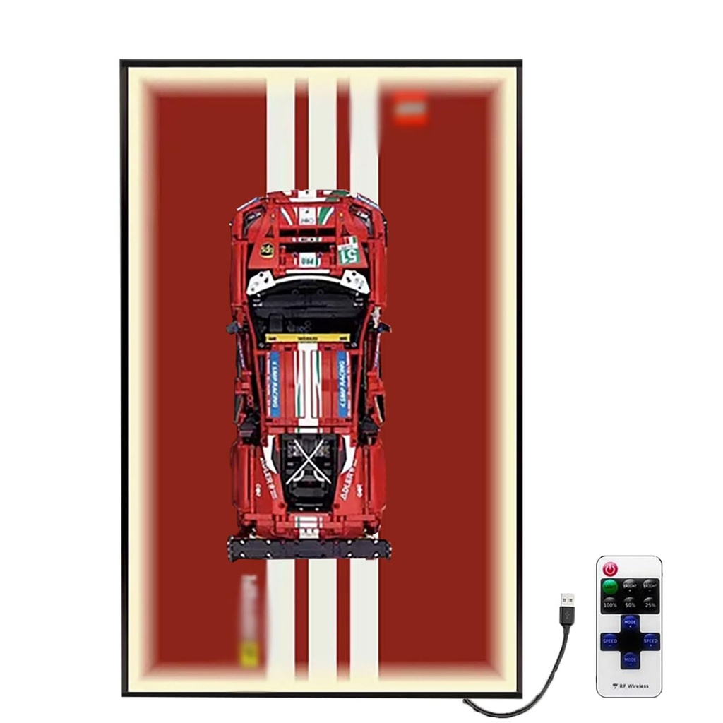 LED Display Wallboard for Lego 42125 Racing Model Decorative Display Panels for Lego Car Wall Mounted Displays Wallboard Gift Compatible with Lego 42125Only Display Wallboard NO Model Option 1