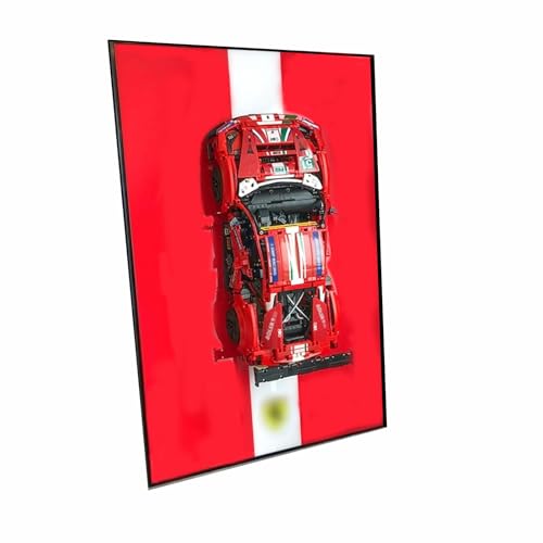 Display Wallboard for Lego Technic Ferrari 488 GTE AF Corse 51 42125 Collectibles Lego Car Wall Mount for Building Blocks Great for Lego Lovers Only Display Wallboard