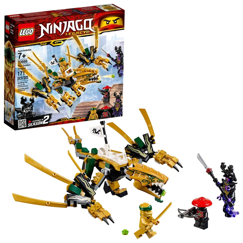 LEGO NINJAGO Legacy Golden Dragon 70666 Building Kit 2019 171 Pieces