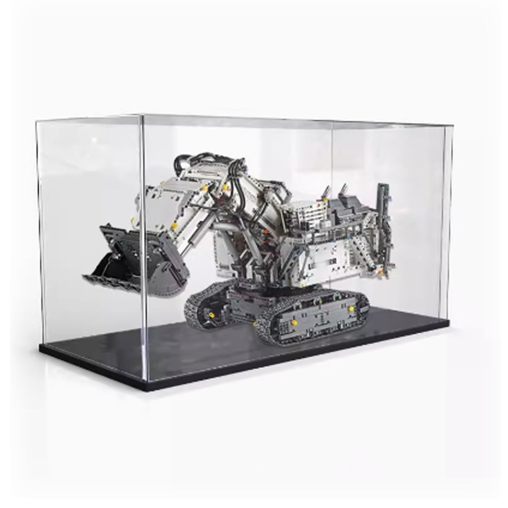 Acrylic Display Case for Lego 42100 Excavator Transparent Dustproof Display Box Compatible with Lego 42100 Building Kits 75x35x40CM