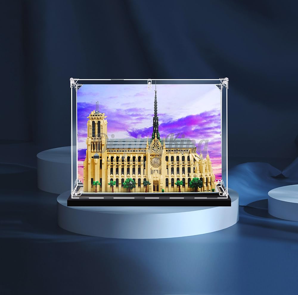 DK DISPLAYKING Acrylic Display case with Screw for Lego NotreDame de Paris 21061Lego Set is not Included with BackgroundUS Stock