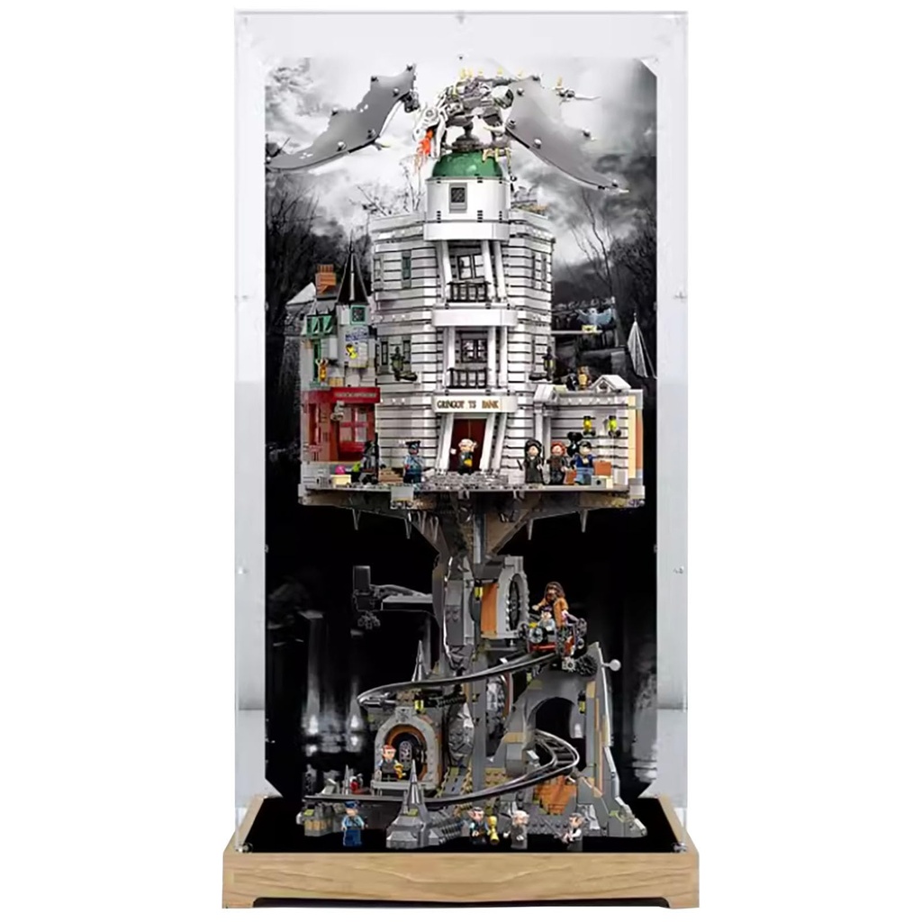 Acrylic Display Case for Lego 76417 Gringotts Wizarding BankDustproof Box Storage Box Transparent Box Display Box Compatible with Lego 76417Only Case No Model Option 2