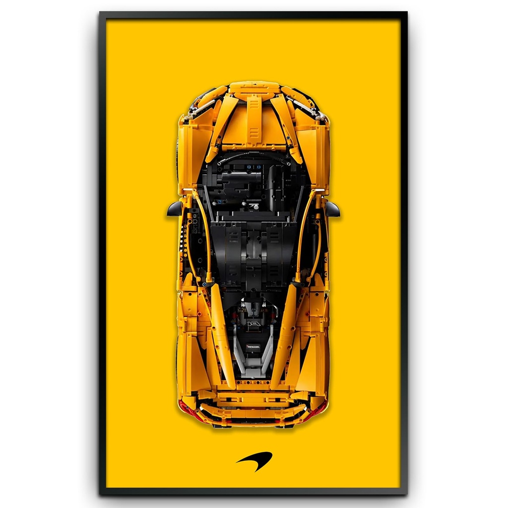 BoHeart Display Wallboard for Lego Technic McLaren P1 Racing Car 42172 Adult F1 Motorsport Collectibles Display Wallboard Ideal for Lego Lovers