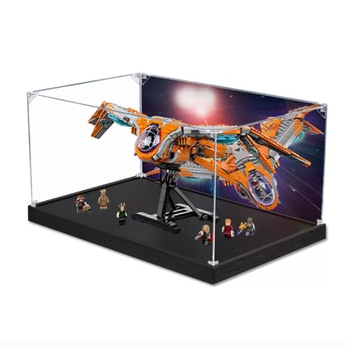 Figures Display Box for LEGO 76193 The GuardiansShip Acrylic Dustproof Transparent Custom Display Case No Model background