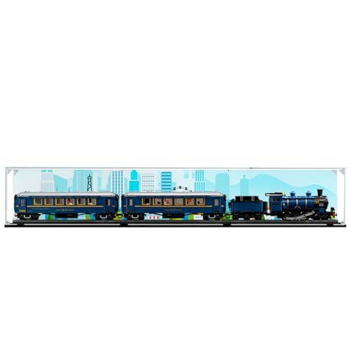 Clear Acrylic Display Case for Lego 21344 Model Train Set Storage and Organization AccessoriesWithout Model Kit With background