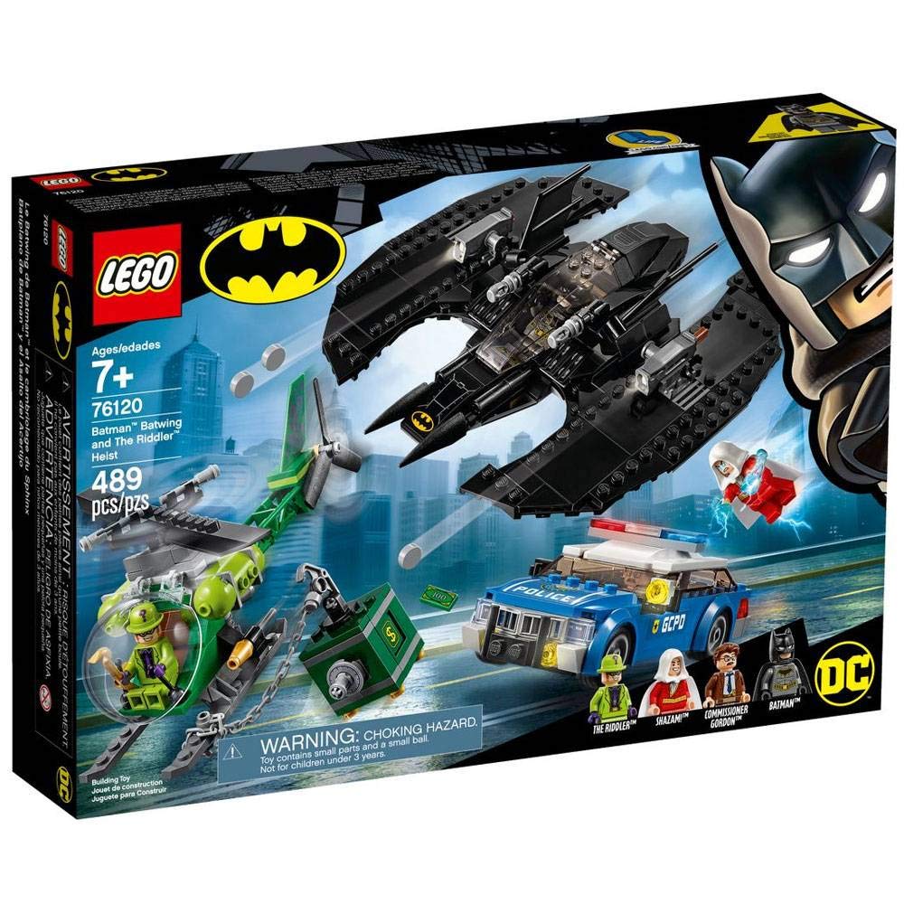 LEGO DC Batman Batman Batwing and The Riddler Heist 76120 Building Kit 2019 489 Pieces