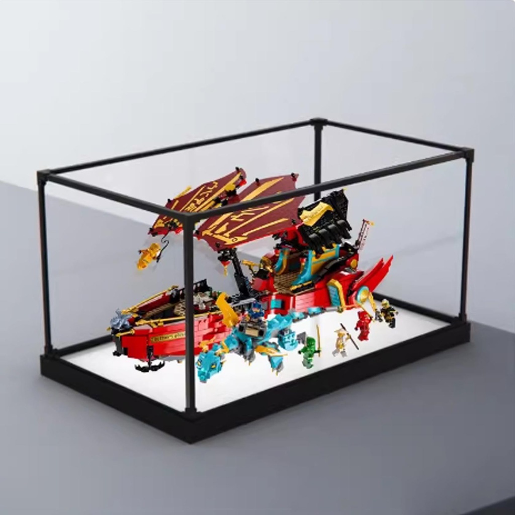 Acrylic Display Case For Lego 71797 Robot Wars Model Dustproof Transparent Acrylic Display Case Storage Box Model Not Included white base