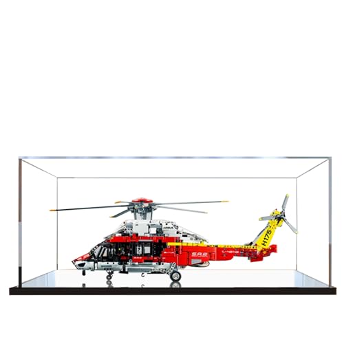 Acrylic Display Case for Lego 42145 Airbus H175 Rescue Helicopter Building SetClear Display Case DustProof Display Case Compatible with Lego 42145 Only Display Case Transparent 3mm