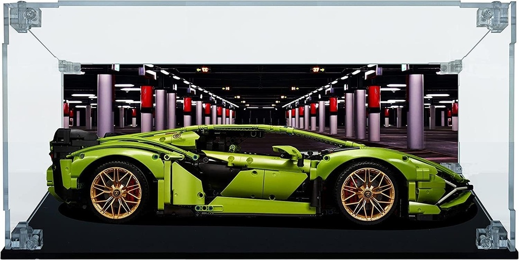 Acrylic Display Case for FKP 37 Car Model Dustproof Protection Display Box Compatible with Lego 42115 NOT Included Lego Model 3mm