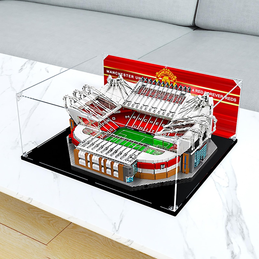 Acrylic Display Case for Lego 10272 Dustproof Clear Display Box Showcase for Lego 10272 Old Trafford Manchester United NOT Included The Model Slevel gluefree model