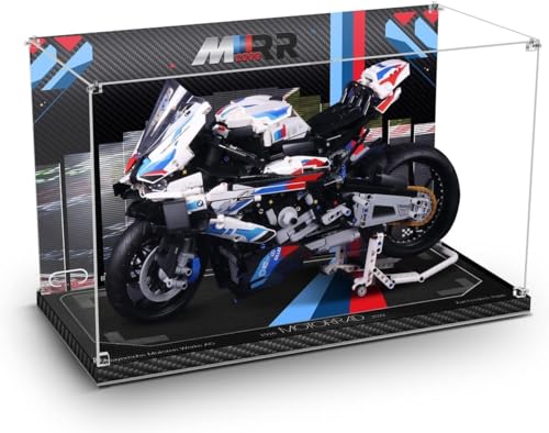 Acrylic Display Case Compatible with Lego 42130 Motorcycle M1000RR Model Dustproof Transparent Display Box Model Not Included 3mm
