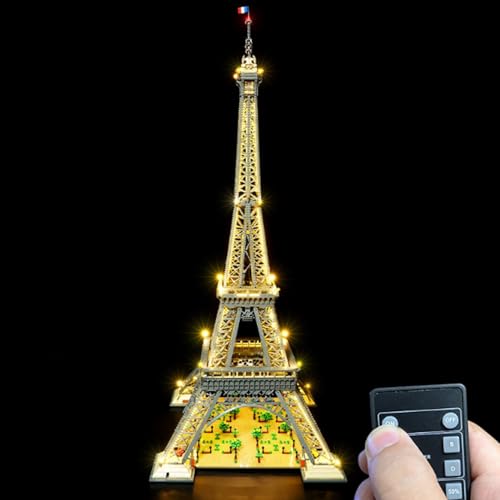 Led Light kit Set for Lego 10307 Eiffel Tower Model Compatible with Lego 10307 Model Luminaire only Model not Included Remote Control Version