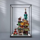 SelfAssembling Clear Acrylic Display Box dustproof Storage Collectibles Memorabilia Display Box Cube countertop Box for Lego 71741 Garden Block Model Box only Style 2
