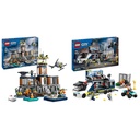 LEGO City Police Prison Island Toy for 7 Plus Year Old Boys Girls Kids Emergency Vehicles Set City Police Mobile Crime Lab Truck Toy for 7 Plus Year Old Boys Girls Kids Vehicle Set