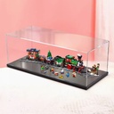 Acrylic Display Case For Lego 10254 Holiday Trains Model Dustproof Transparent Acrylic Display Case Storage Box Model Not Included Black base