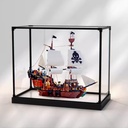 Acrylic Display case for Lego 31109 Pirate Ships Model Dustproof Transparent Collections Display Case Display Box only White Base