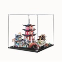 Figures Display Box for LEGO 70751 for Temple Acrylic Dustproof Transparent Custom Display Case No Model snap fastener2mm