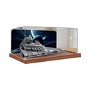 Transparent Acrylic display box for Lego 75394 Imperial Star Destroyer model Dustproof Storage Display Box Model Not Included 3mm wood base back spray