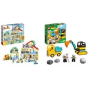 LEGO 10994 DUPLO Town 3in1 Family House BrickBuilt Dolls House with PushGo Car 5 Figures 10931 DUPLO Town Truck Tracked Excavator Construction Vehicle Toy for Toddlers 24 Years Old