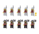 LEGO Castle Kingdoms Knights Army with 2 x 5 Lion Knights with Spears and Halberds and Queen Set of 11 Figures