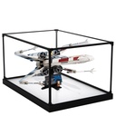 Acrylic Display Case for Lego 75355 XWing Starfighter Building SetClear Display Case DustProof Display Case Compatible with Lego 75355 Only Display Case Black Base