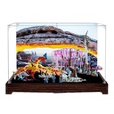 Premium Acrylic Display Case for Lego 75574 Model Building Blocks Storage Box NOT Included The Model Walnut color