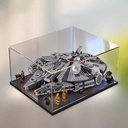 Transparent Acrylic display box for Lego 75257 Millennium Falcon model Dustproof Storage Display Box Model Not Included Black base