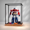 Transparent Acrylic display box for Lego 10302 Robotics model Dustproof Storage Display Box Model Not Included woodgrain base